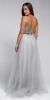 Beaded Spaghetti Prom Gown with Tulle Skirt back